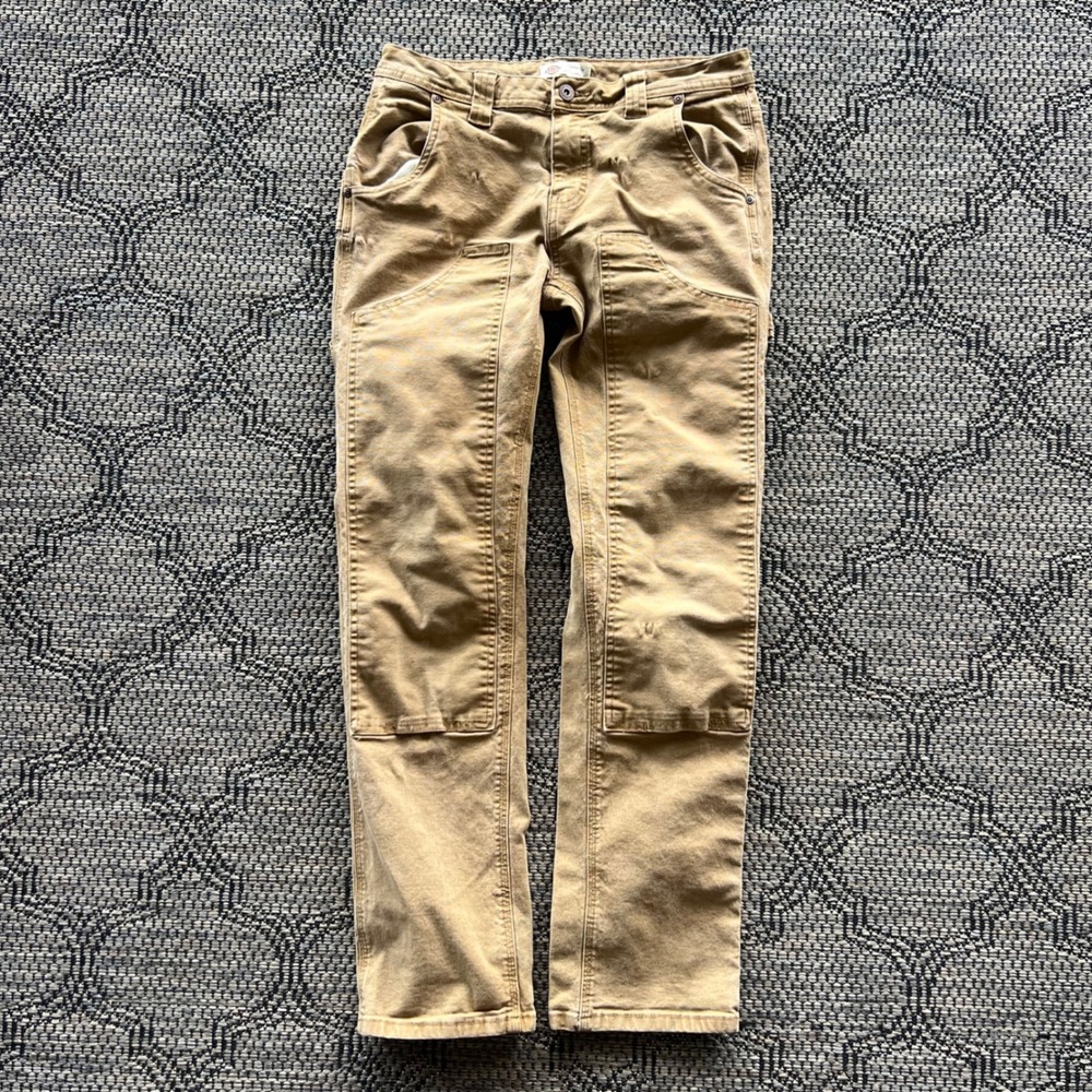 Dickies Pants Women 30x30 Tan Double Knee Carpenter Canvas Workwear Utility Gorp